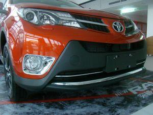 Молдинг на передний бампер хромированный для авто Toyota RAV4 2013-