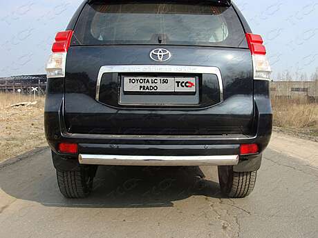 Защита задняя (центральная) 75х42 мм TOYLCPR150-06 для TOYOTA LAND CRUISER PRADO 150 2013-2016
