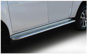 Подножки с листом диам.60мм, лист и окантовка нержавейка, для авто Toyota HiLux 2015-