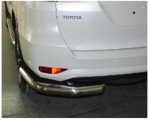 Защита заднего бампера уголки диам.76мм, нержавейка, для авто Toyota Fortuner 2017-
