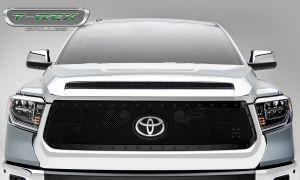 Решетка радиатора черная стальная с вырезом под эмблему T-Rex 6719661-BR X-Metal для Toyota Tundra 2018- 