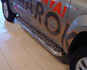 Подножки с листом диам.76мм, полированная нерж., для авто VW Amarok 2009-