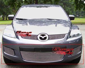 Решетки в передний бампер стальные 3шт. для Mazda CX-7 2007-2009
