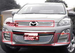 Решетки радиатора и бампера стальные Mesh Style для Mazda CX7 2010-2011