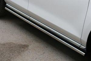 Подножки-трубы диам.42мм, нержавейка, для авто Mazda CX-7 2010-