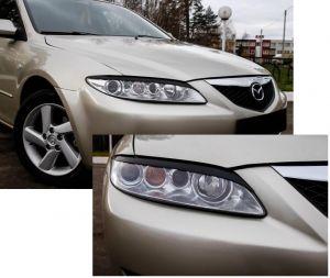Реснички на фары под покраску (2шт), для авто Mazda 6 2002-2007