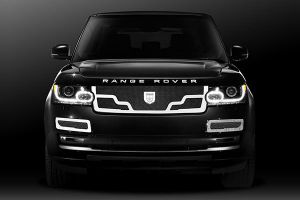 Решетка радиатора и решетки в передний бампер стальные черные Lexani для Land Rover Range Rover 2013-