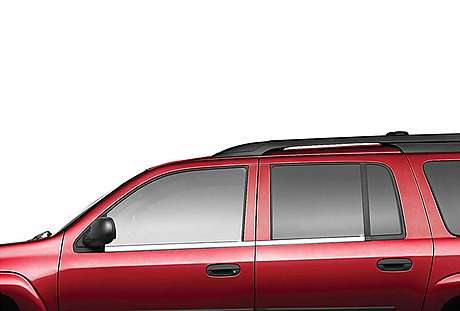 Накладки на уплотнители стекол стальные 4шт. Premium FX PFXS0012 для Chevrolet Trailbalzer EXT 2002-2009 (длинная база) 