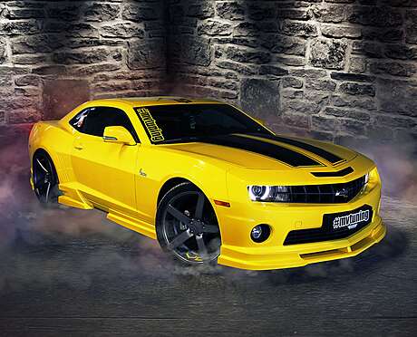 Комплект накладок на пороги (4 шт) MV-Tuning для Chevrolet Camaro SS, RS 2009-2012