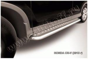 Подножки с листом, лист алюминий, окантовка нержавейка диам.57мм, для авто Honda CR-V 2012-