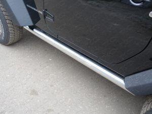 Подножки-трубы диам.76мм, нержавейка, для авто Jeep Wrangler 3-дв. 2012-