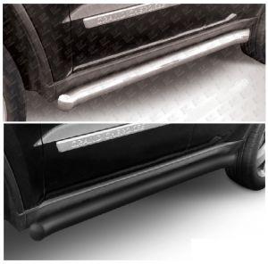 Подножки-трубы диам.76мм, нержавейка (возможен заказ сталь с черным покрытием -60%), для авто Jeep Grand Cherokee 2010-