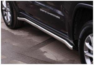 Подножки-трубы диам.60мм, нержавейка (возможен заказ черного или серого цвета), для авто Jeep Grand Cherokee WK2 2010-2013, 2013-