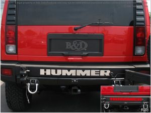 Буквы на задний бампер LT003A (6 частей) для HUMMER H2