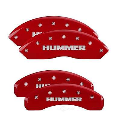Накладки на суппорта красные передние и задние MGP 52003SHUMRD для Hummer H3 2006-2010
