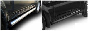 Подножки-трубы диам.76мм, нержавейка (возможен заказ сталь с черным покрытием -60%), для авто Suzuki Jimny 1998-