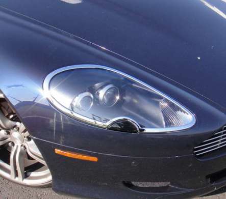 Накладки на передние фары хромированные IDFR 1-AM001-01C для Aston Martin DB9 2004-