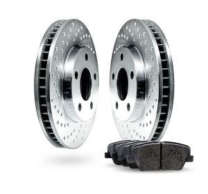 Передние тормозные диски с перфорацией и керамическими колодками для Honda Pilot 2016-