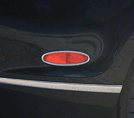 Окантовки катафотов в заднем бампере хромированные IDFR 1-BT601-08C для Bentley Continental GT 2DR 2003-2012