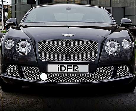 Решетки в передний бампер хромированные IDFR 1-BT604-10C для Bentley Continental GT 2012-2013