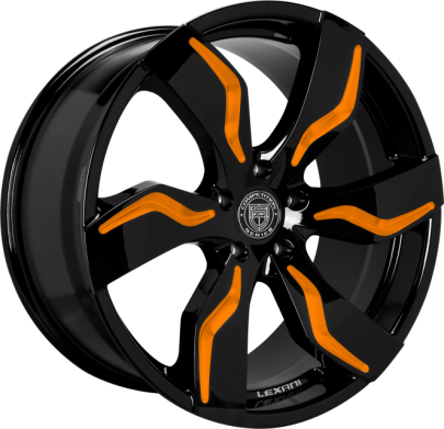 Колесные диски Lexani Concave Sport Series Zagato BLACK AND ORANGE