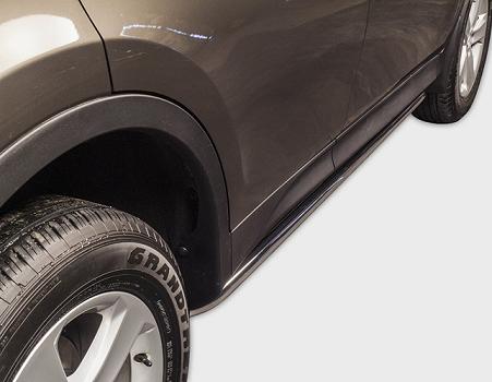 Подножки-трубы загиб под кузов диам.42мм, нержавейка (возможен заказ черного или серого цвета), для авто Toyota Rav4 2015-