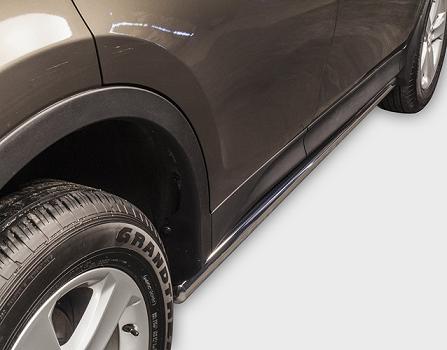 Подножки-трубы диам.60мм, нержавейка (возможен заказ черного или серого цвета), для авто Toyota Rav4 2015-
