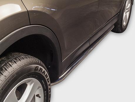 Подножки-трубы загиб под кузов диам.60мм, нержавейка (возможен заказ черного или серого цвета), для авто Toyota Rav4 2015-