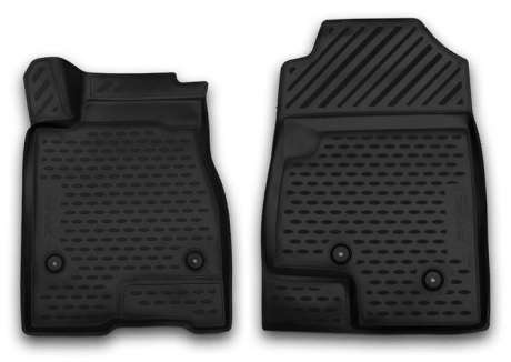 Коврики передние в салон 3D-стиль полиуретановые с бортиком, черные, с площадкой под левую ногу, 2шт, для авто Haval H6 FWD 2013-