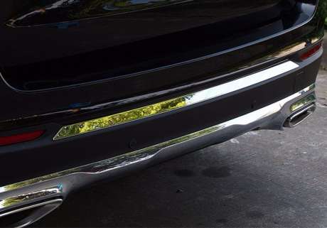 Молдинг на задний бампер стальной для Mercedes Benz X253 GLC Class 2015-2021