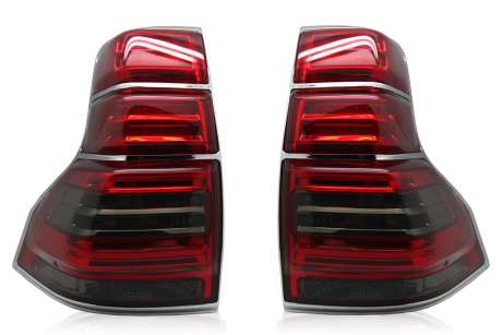 Задняя оптика диодная красная с тонированным задним ходом для Toyota Land Cruiser Prado 150