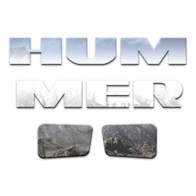 Буквы стальные комплект 8шт. Luxury FX для Hummer H2 2003-2009