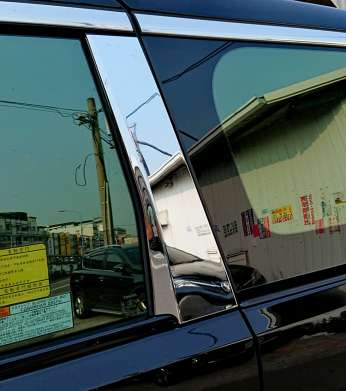 Накладки на центральные стойки дверей хромированные IDFR 1-TA006-05C для Toyota Alphard 2016-