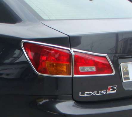 Накладки на задние фонари хромированные IDFR 1-LS301-02C для Lexus IS250 2006-2008