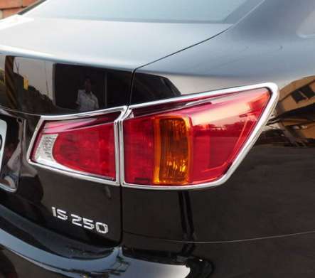 Накладки на задние фонари хромированные IDFR 1-LS302-02C для Lexus IS250 2008-2013