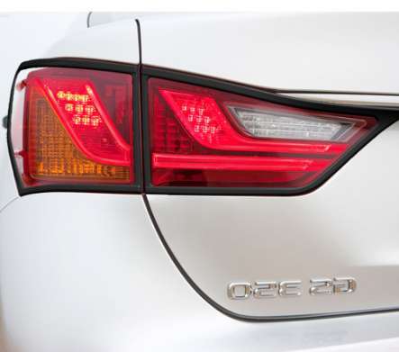 Накладки на задние фонари черные IDFR 1-LS202-02BK для Lexus GS 2012-