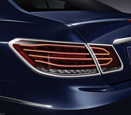 Накладки на задние фонари хромированные IDFR 1-MB173-02C для Mercedes-Benz W207 Coupe 2013-2016