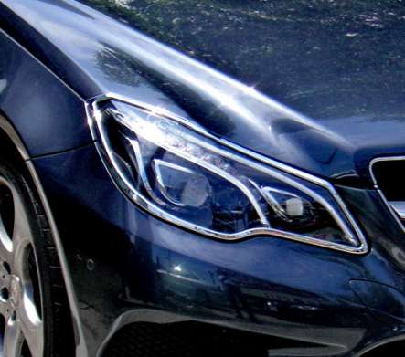 Накладки на передние фары хромированные IDFR 1-MB173-01C для Mercedes-Benz W207 Coupe 2013-2016