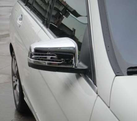 Накладки на зеркала хромированные IDFR 1-MB107-04C для Mercedes Benz C-Class W204 Wagon 2007-2014
