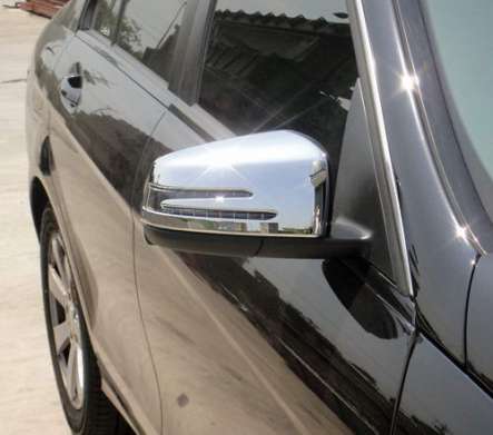 Накладки на зеркала хромированные IDFR 1-MB109-04C для Mercedes Benz C-Class W204 Sedan 2011-2013