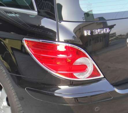 Накладки на задние фонари хромированные IDFR 1-MB500-02C для Mercedes-Benz W251 R-Class 2006-2010