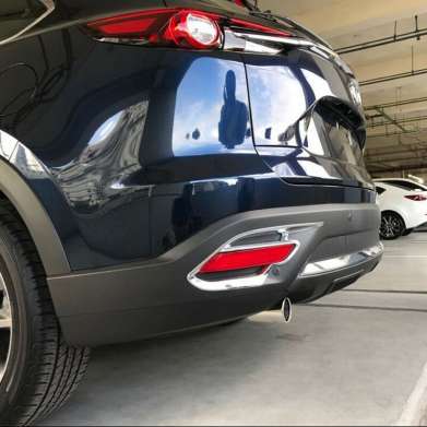 Накладки на задние катафоты в бампере хромированные для Mazda CX-9 2016-2019
