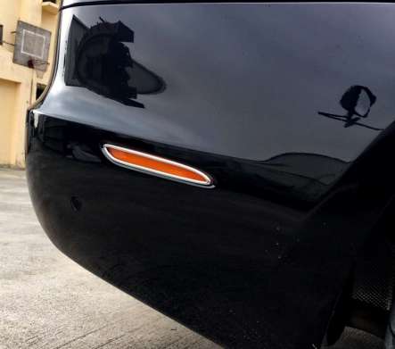 Накладки на катафоты заднего бампера хромированные IDFR 1-JR822-05C для Jaguar XJ 2009-