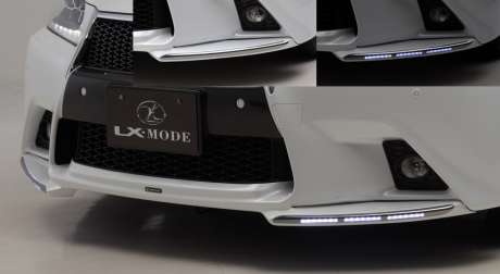 Накладка на передний бампер (c LED-оптикой) LX-Mode для Lexus GS250 / GS350 / GS450h F-Sport (с 2012 г.в.) (оригинал, Япония)
