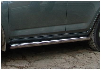 Подножки-трубы диам.76мм (скошенные или закругленные концы), нержавейка, для авто Nissan Pathfinder R51 2005-2014