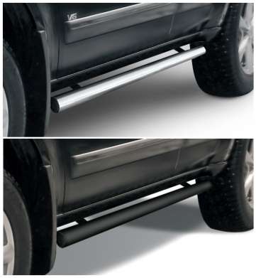 Подножки-трубы диам.76мм, нержавейка (возможен заказ сталь с черным покрытием -60%), для авто Nissan Pathfinder R51 2005-2014 (NIP11-004)