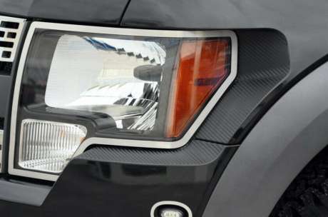 Накладки на передние фары стальные American Car Craft ACC3120 для Ford F-150 SVT Raptor 2010-2014 