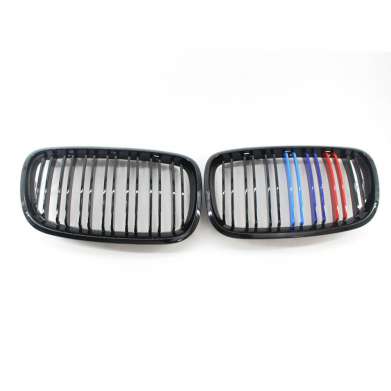 Решетки радиатора черные глянцевые M Style для BMW X5 E70 / BMW X6 E71 2007-2013