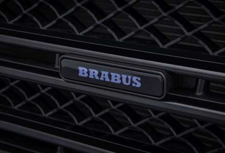 Логотип в решетку радиатора (с подсветкой) Brabus для Mercedes G63 W464 / W463A new (оригинал, Германия)