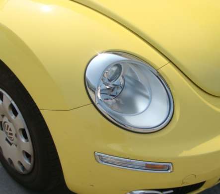 Накладки на передние фары хромированные IDFR 1-VW022-01C для Volkswagen Beetle 2005-2012